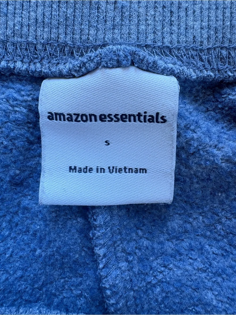 Amazon Essentials Blue Fleece Jogger Sweatpants Women’s Small Drawstring Pockets